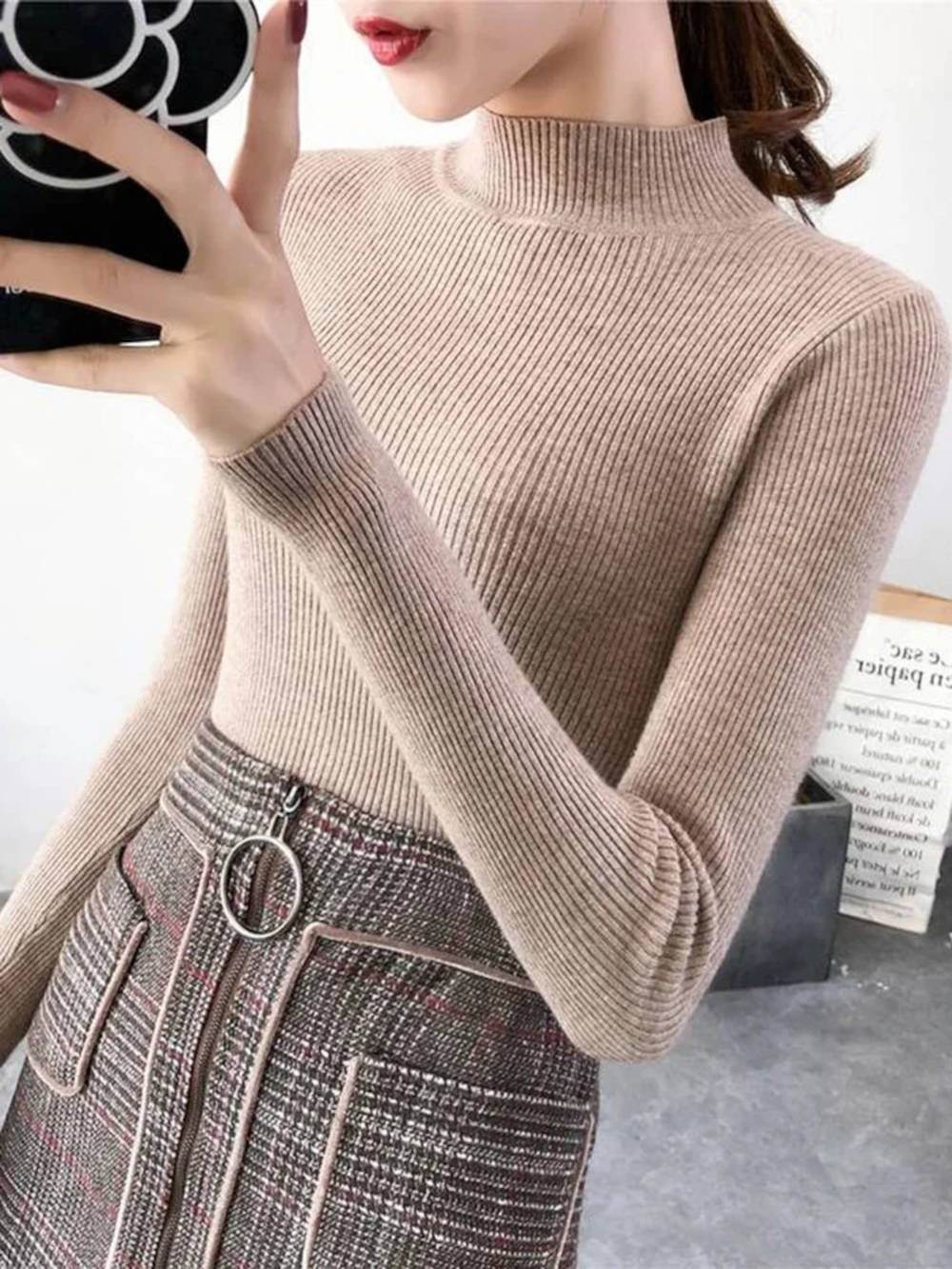 Chic autumn jumper