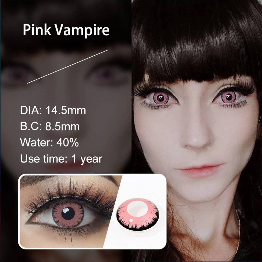 Pink vampire lenses