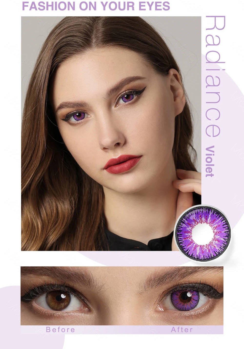 Violet radiance lenses